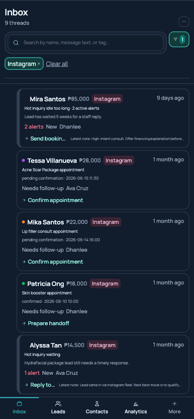 Mobile inbox